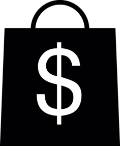Paper Bag With Dollar Sign Outline Drawing Svg Vector, Free Vectors File